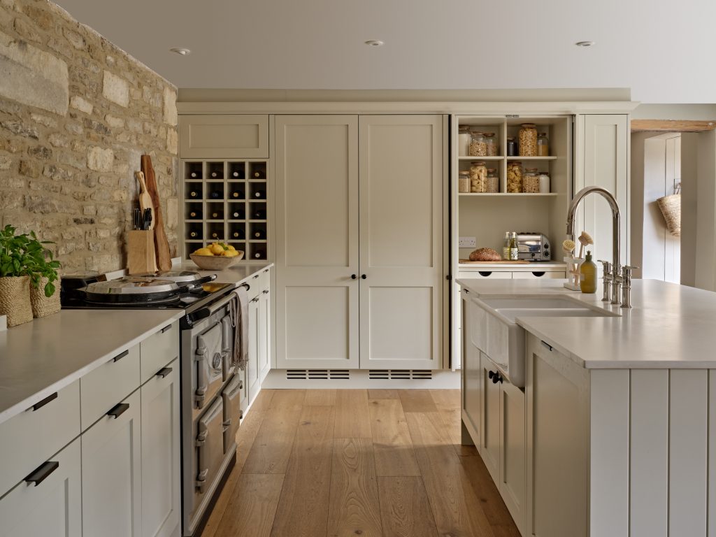 A carefully planned kitchen where layout, proportion and detailing reflect a thoughtful approach to interior design.