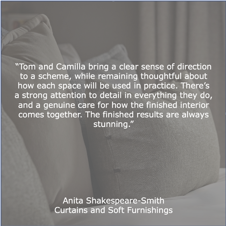 Curtain Maker Anita Shakespeare Smith review for Studio Bellord