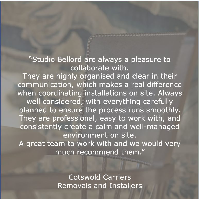 Removals Cotswold Carriers review for Studio Bellord