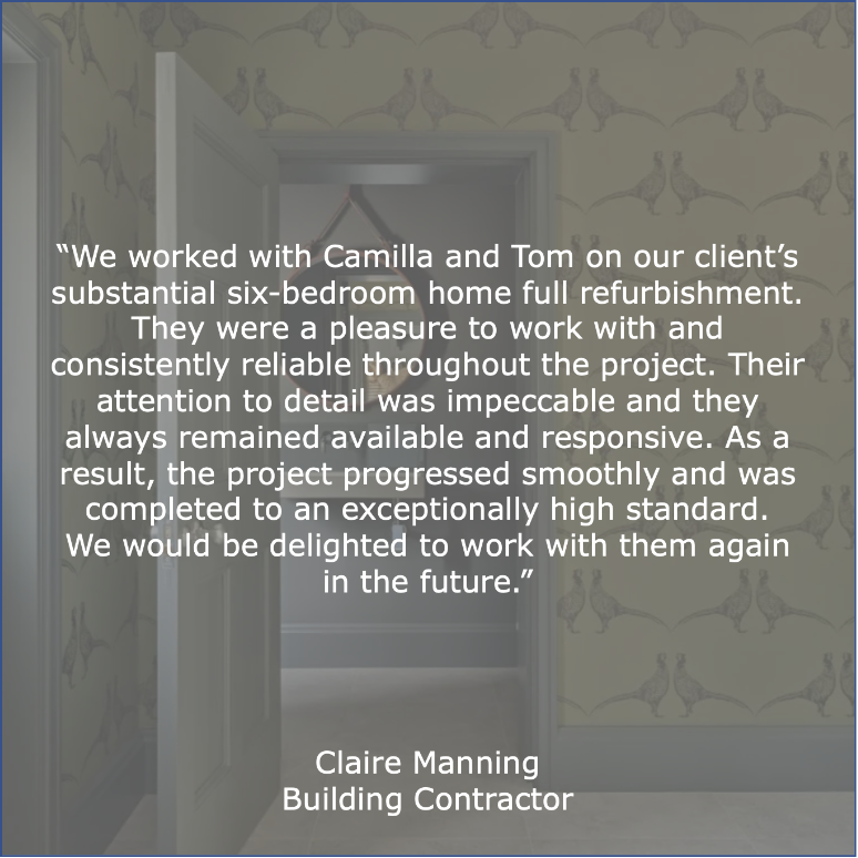 Building contractor review for Studio Bellord from Claire Manning