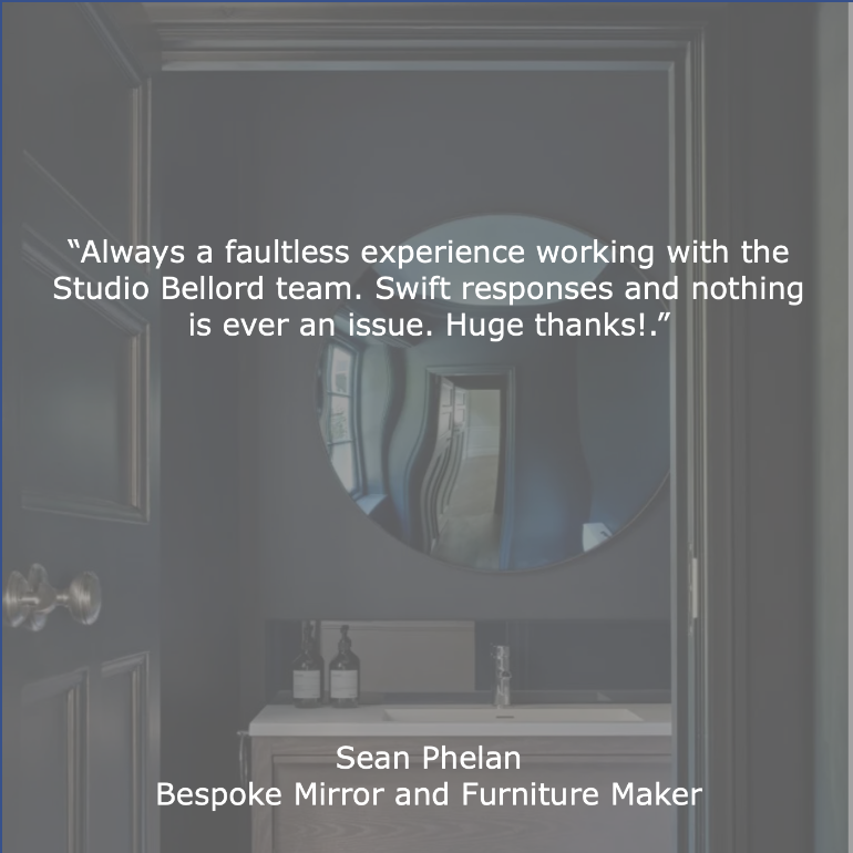 Bespoke Mirror Maker Sean Phelan review for Studio Bellord
