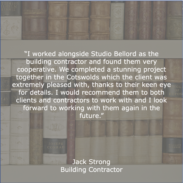 Building Contractor Jack Strong review for Studio Bellord